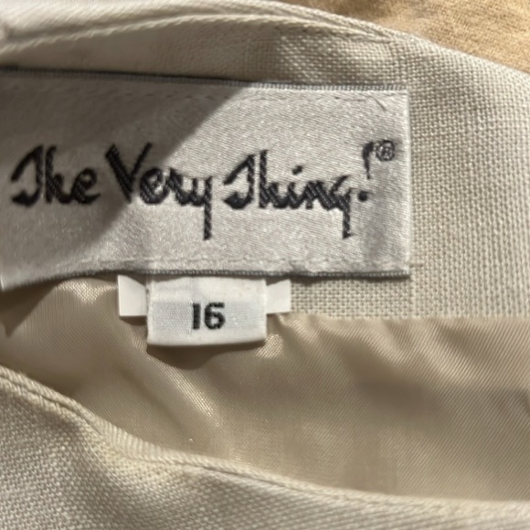 Vintage The Very Thing Tan Linen Look Short Sleeve Dress Plus Size 16 NWT - Picture 7 of 7